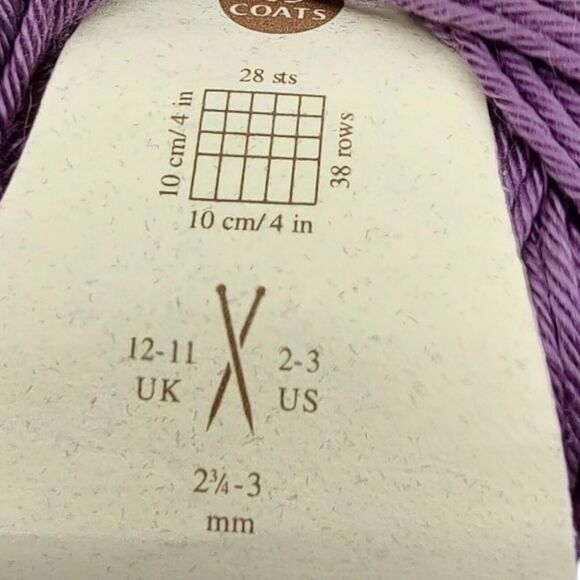 HTF Yarn 3 Skeins Rowan Siena 4-Ply 100% Mercerised Cotton Purple Lavender #670 - Picture 7 of 7
